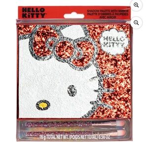 Hello Kitty Glitter Eyeshadow Palette - Red and Silver